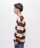 AVIREX V-NECK BORDER KNIT Men's L 050 Braun 783-4240006