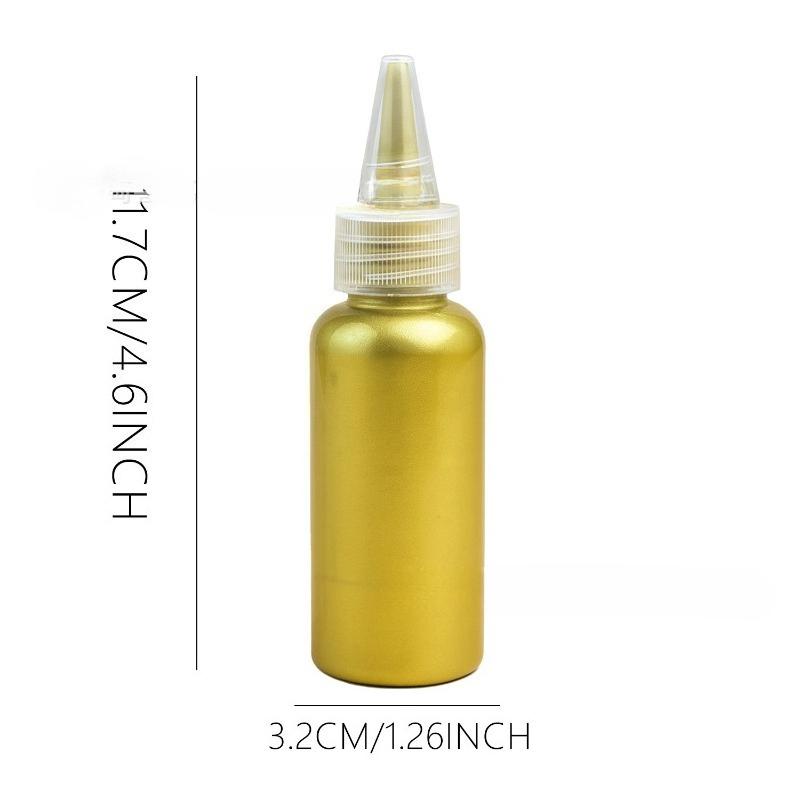 50ml Perleťová akrylová barva Voděodolný kovový umělecký pigment v mačkací lahvičce Potřeby pro DIY řemesla Malování na plátno