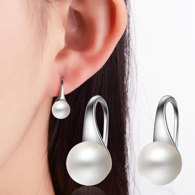 Versatile Korean-Style Pearl Stud Earrings with Copper Hook