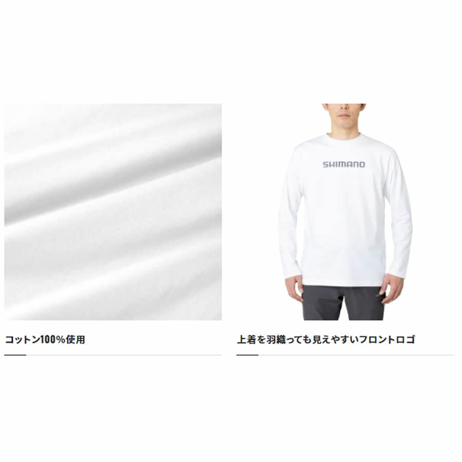 Shimano Cotton Logo Long Sleeve Gray WM SH-011V