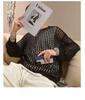 Men's Summer Knitwear: Trendy Long Sleeve Fishnet Cardigan for Sun Protection