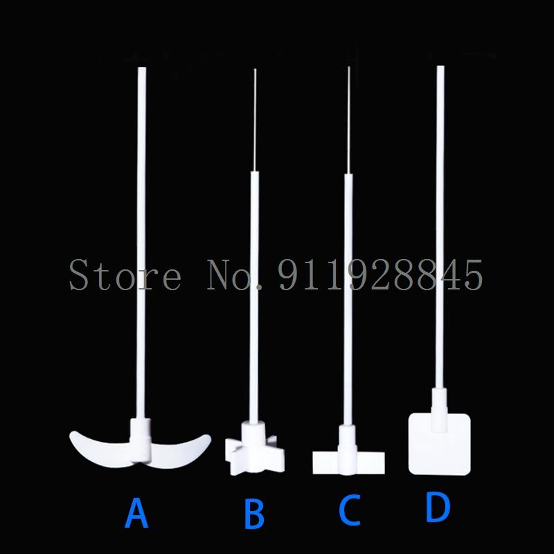 1pcs/lot Lab PTFE Stirring Paddle Stirrer Agitating Aalve Blade Acid and Alkali Resistant Moon Cross Plate Type F4 Mixing Bar A 250mm 40mm