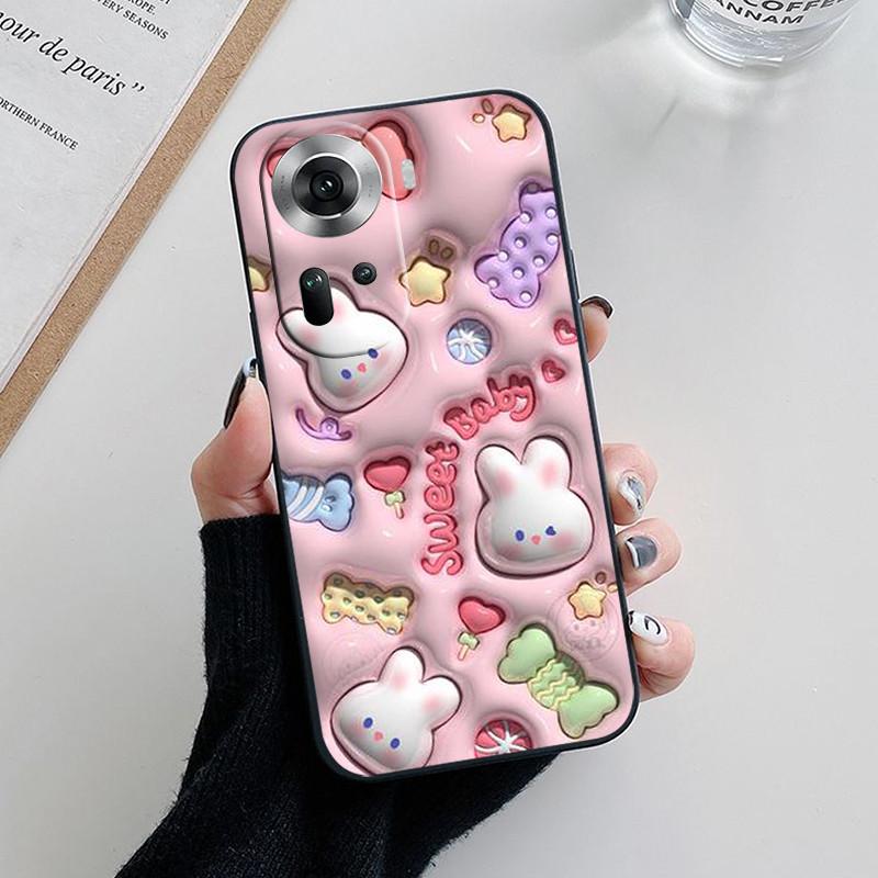 For Oppo Reno 11 5G Case CPH2599 Fashion Soft Silicone Back Cases for Oppo Reno11 Pro Reno 11F Reno11 F Phone Cover etui Fundas