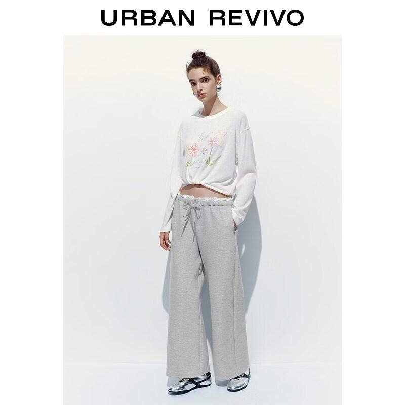 UR2026 Hand-Painted Print Casual Long Sleeve T-Shirt M
