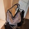 Leopard print bag women's large-capacity new versatile shoulder commuter tote bag multi-functional backpack