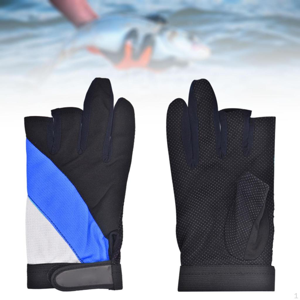3 Cut Finger Gloves Cycling Fingerless Protective for Picnic Kayaking Motorcycling