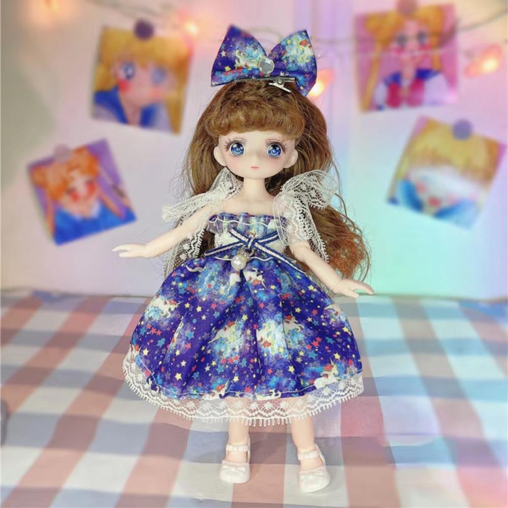 With Clothes Simulated Eye Hinge Doll 3D Eyes Removable Joints Doll BJD Doll with Clothes  Kids Toy