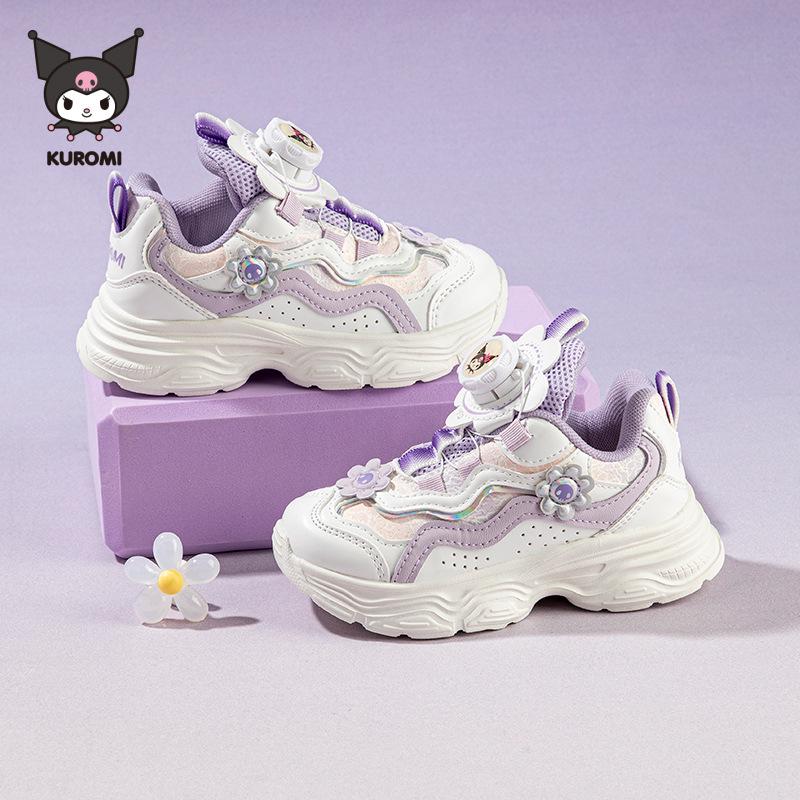 2026 Spring Girls' Soft Sole Princess Kuromi Sports Shoes - Trendy Dad Style
