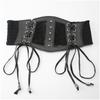 Corset Belt for Women Lace Leather Belt Wide Waist Belt Elastic Tied Belt for Dresses Leather Belt Retro Elastic Belt