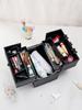 Aluminum Alloy Makeup Train Case Jewelry Box Organizer, Large Capacity, With Handle and Adjustable separator