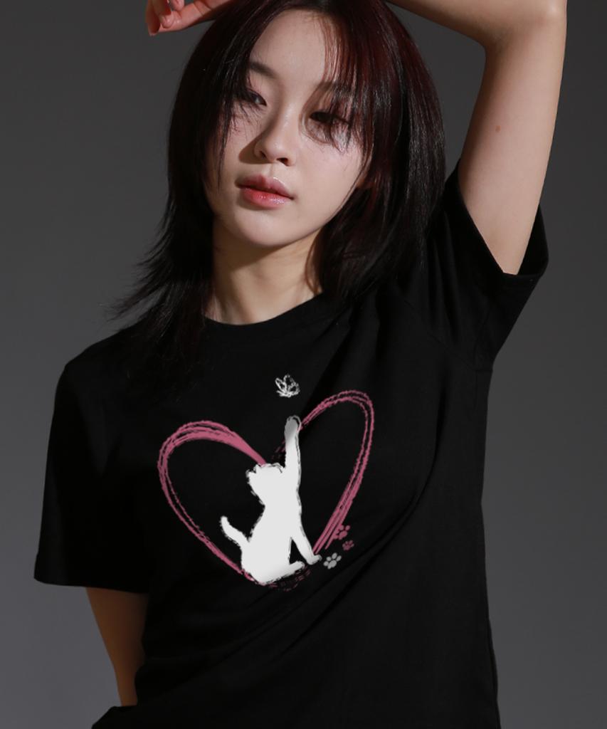 LIKE THE MOST Women'S Freecat Regular Short Sleeve T-Shirt_Black
