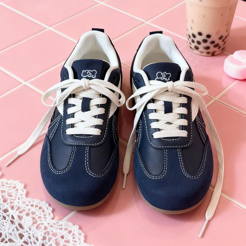 Retro color matching German training shoes women's spring and autumn 2025 new popular versatile white shoes casual sports shoes board shoes
