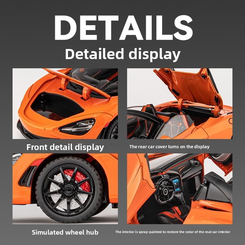 124 720s Mclaren Alloy Car Model Toy With Inertia Control For Collector Display