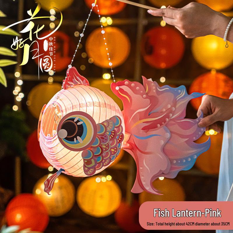 

Handmade DIY Mid-Autumn Festival Hanfu Rabbit Lotus Lantern Kit for Kids diy material package