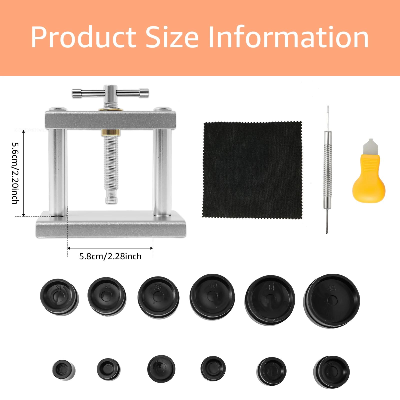 

Watch Back Case Press Tool Watch Repair Kit with 12 Molds Professional Watch Back Press Repair Kits for Quartz Mechanical Dial