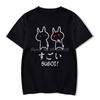 Baka Rabbit T-shirt Summer Women Black TShirt Harajuku Streetwear Mens Clothe Anime Cotton Shirt  Friend Couple T-Shirts Men’s