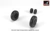 Armory Gripen Late Model Wheels Plastic Model Parts AMRAW48504 1/48 JAS-39 Weight-Deformable (Airplane)