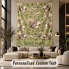 Mushroom Forest (162) Theme Personalized Tapestry Custom Name Text Wall Hanging Tapestry Home Background Decoration