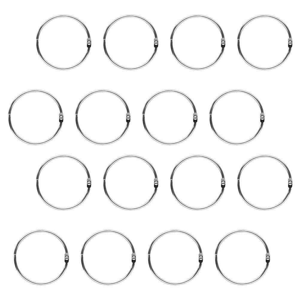 1Set Binder Rings Metal Loose Leaf Rings 3cm Electroplated for DIY Books Scrapbooks Photo Albums Key Chains
