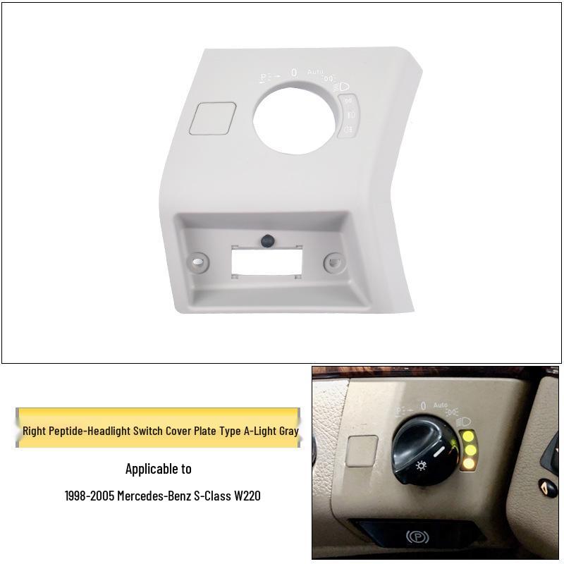 Acabamento da Tampa do Botão do Interruptor do Farol do Mercedes-Benz Classe S W220