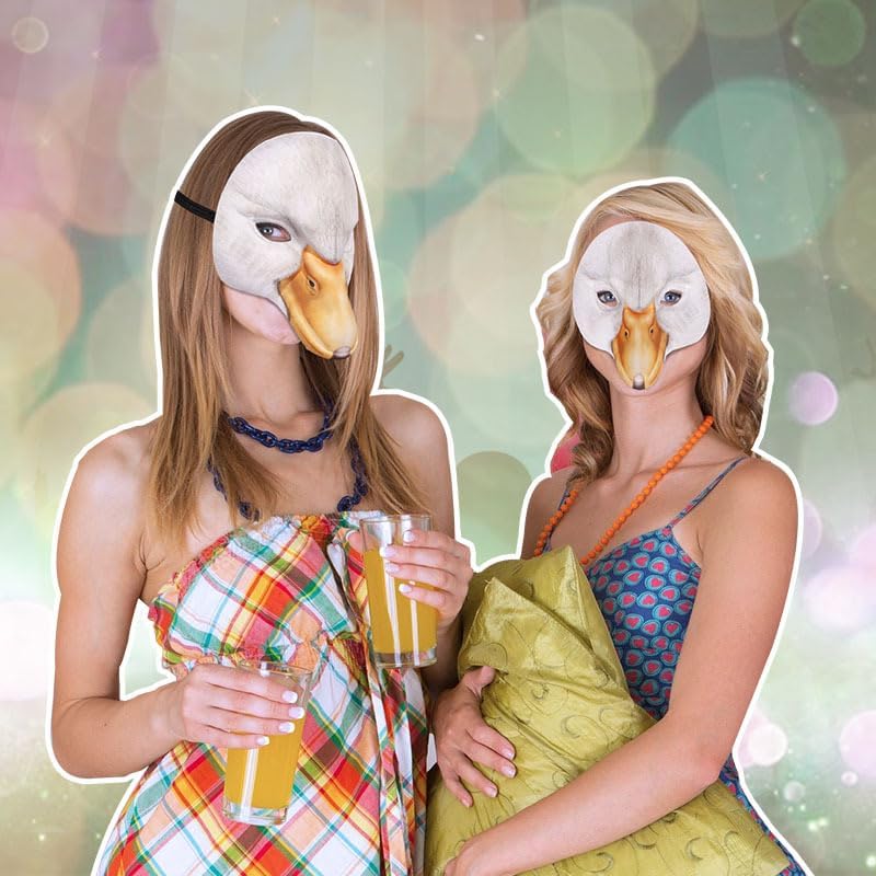 1Pcs Halloween White Duck Masks Animal Duck Mask Masquerade Duck Mask for Halloween Easter Carnival Costume Party Props