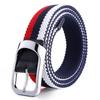 Korean Style Men's Elastic Woven Leather Golf Belt