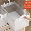 Transparent Clothing Storage Box with Lid for Dorms