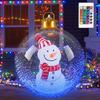 Christmas Luminous Inflatable Decorative Ball with Lights Giant Inflatable Ball Ornaments Large PVC Decorated Ball Ornaments