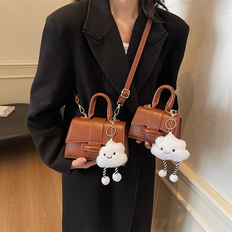 

Ретро пресбиопия сумка через плечо женская 2025 популярная новая ниша, универсальная, женская сумка сумка-мессенджер Small 14 * 6 * 10 коричневый