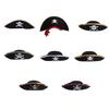Tricorne Hat Stage Shows Captain  Hat Halloween Role Playing Hat Headpiece Pirate Costume Hat for Stage Performers