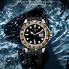 Men's Quartz Watch with Rotatable Bezel, Colored Diamond Inlaid Calendar Watch, Waterproof Night Light Men's Business Watch, Holiday Gift