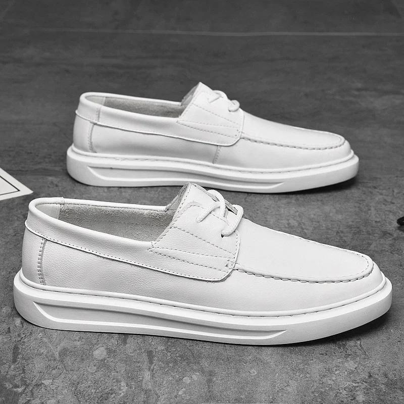 Italian Mens Casual Shoes Luxury Wedding Genuine Leather Formal Dress Boat Shoes for Men Man Tassels Loafers Male Shoes
