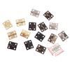 50pcs/box Hinges + 200 Screws Iron Gold Silver Black Bronze 4 Holes Durable Furniture Hardware Mini Hinge Decor
