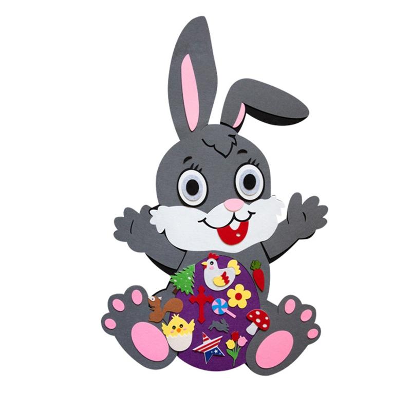 

DIY Felt Hanging Ornament Easter Party for Banner Decoration for w/ Detachable Rabbit Egg Wall & Door Mounted Decor Part