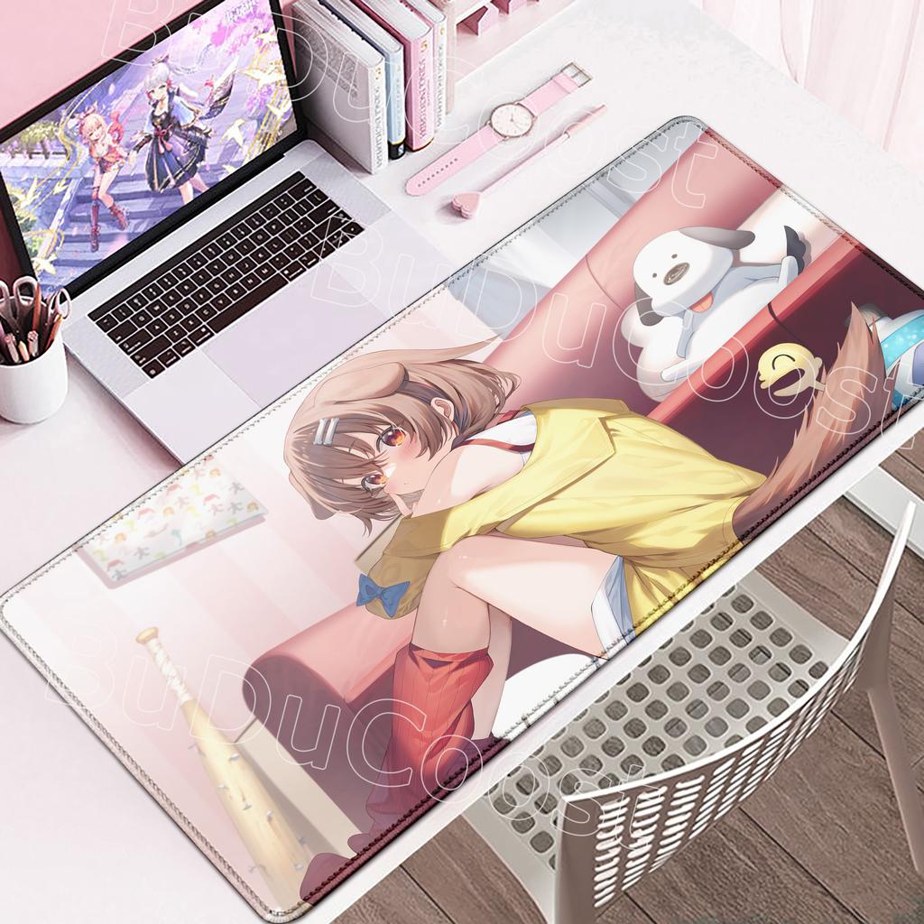 New Kawaii Cute Inugami Korone Mouse Pad Gamer Accessories Keyboard Desk Mat Non-Slip Laptop Large Anime Hololive Girl Mouse Pad