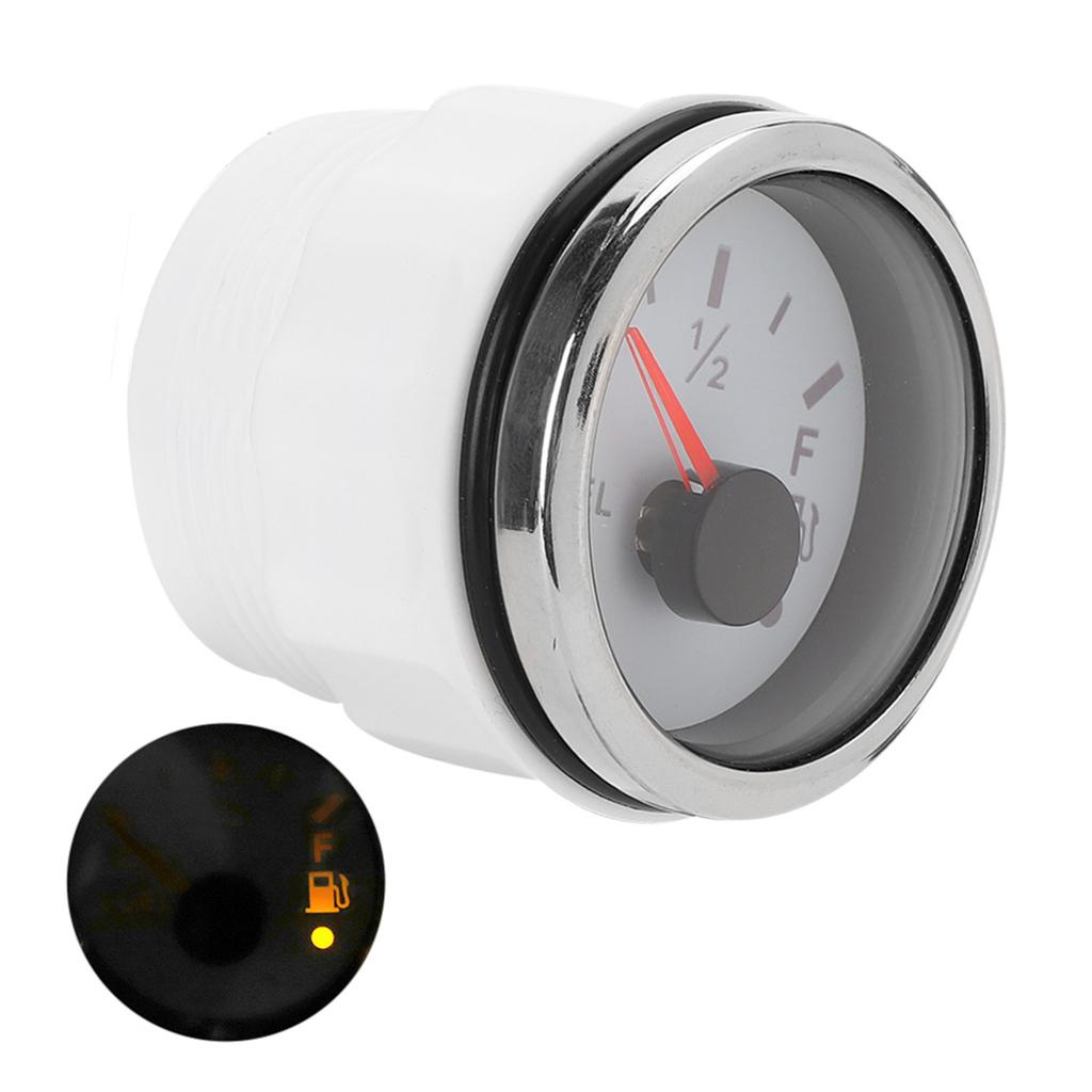 2in Fuel Level Gauge Intelligent Alarm IP67 Waterproof Marine Auto Instrument 316 Stainless