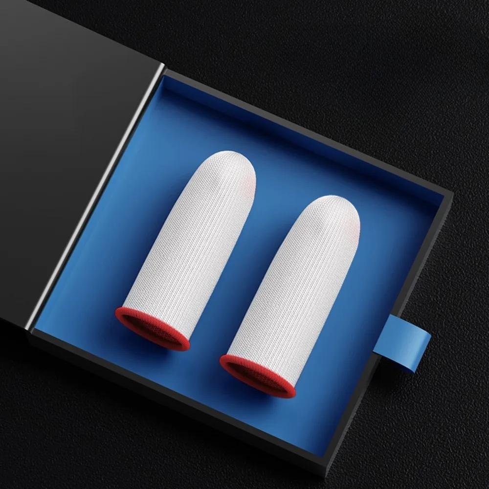 Mobile Phone Gaming Fingertip Gloves Sweat-Proof Finger Cover Game Non-slip Glass Silver FibreTouch Fingertip Sleeves