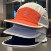 Modische Kontrastfarbe 5-Panel Baseballkappe Schnelltrocknendes Netz Atmungsaktive Sportkappe Gestickter Buchstabe Leichter Sonnenhut Unisex