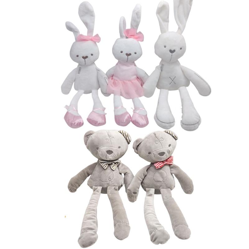 Soft And Cuddly Long Ear Bunny Rabbit Bear Plush Doll Perfect For Baby Sleep Comfort!