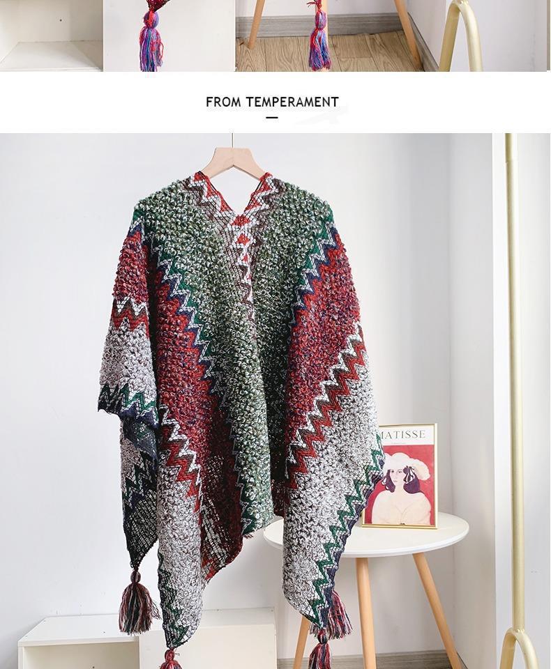 Ethnic Shawl and Cape for Tourism: Lijiang, Qinghai, Sichuan-Tibet Style