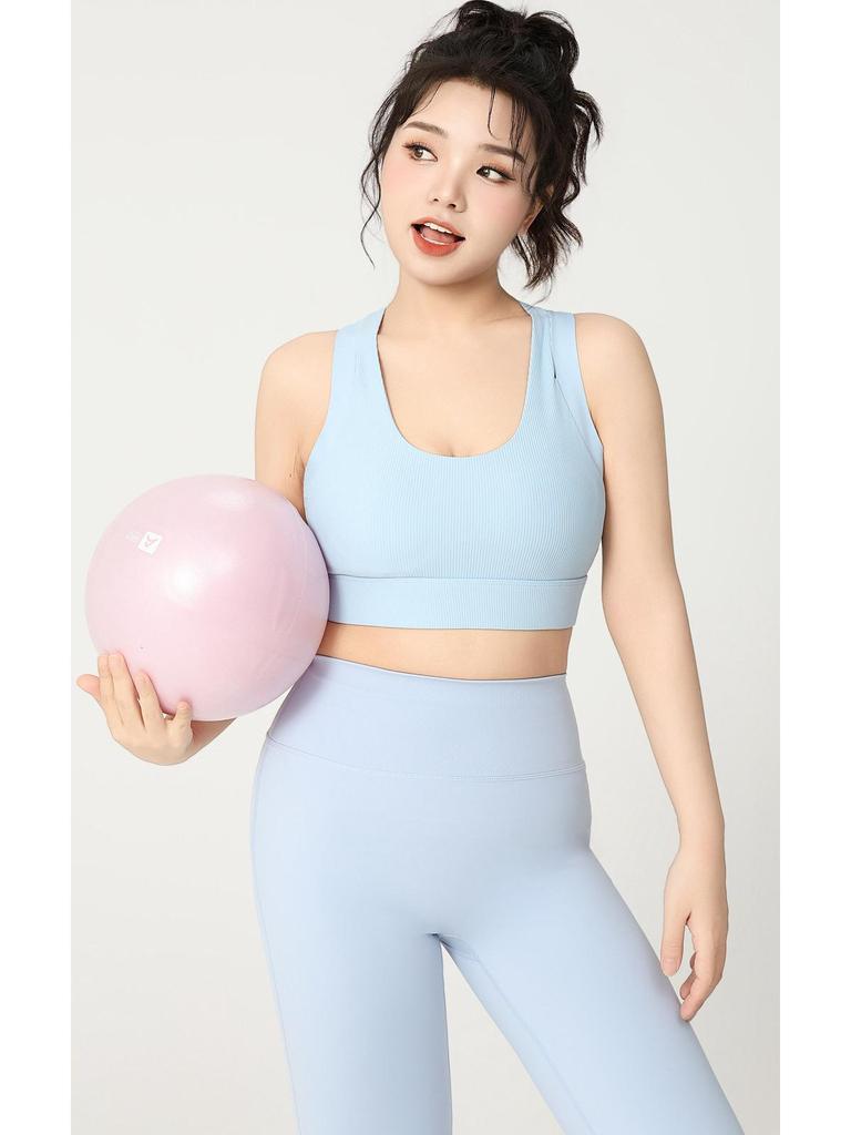 Übergröße Stoßfester Racerback Sport-BH mit Doppellagen-Trägern