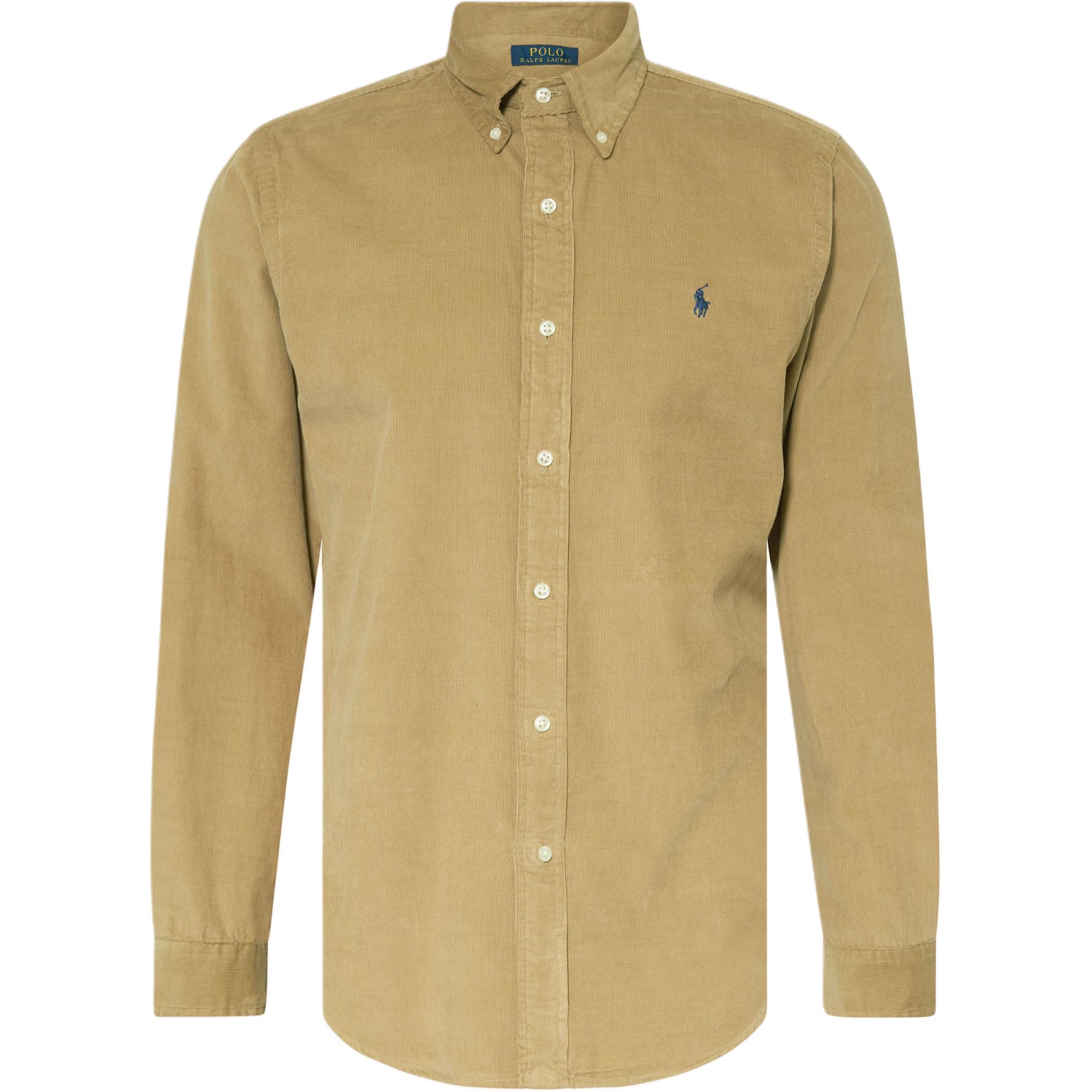 

Polo Ralph Lauren Solid Color Pony Logo Embroidered Corduroy Long Sleeve Shirt Men shirts MNPOWOV16822012-260 L