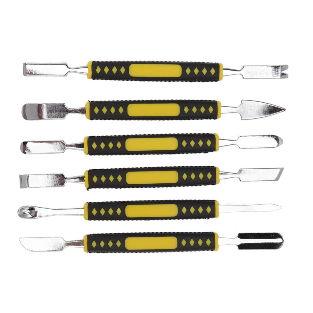 6Pcs Spudger Opening Pry Tool ABS Handle Alloy Steel Bar for Electronic Maintenance