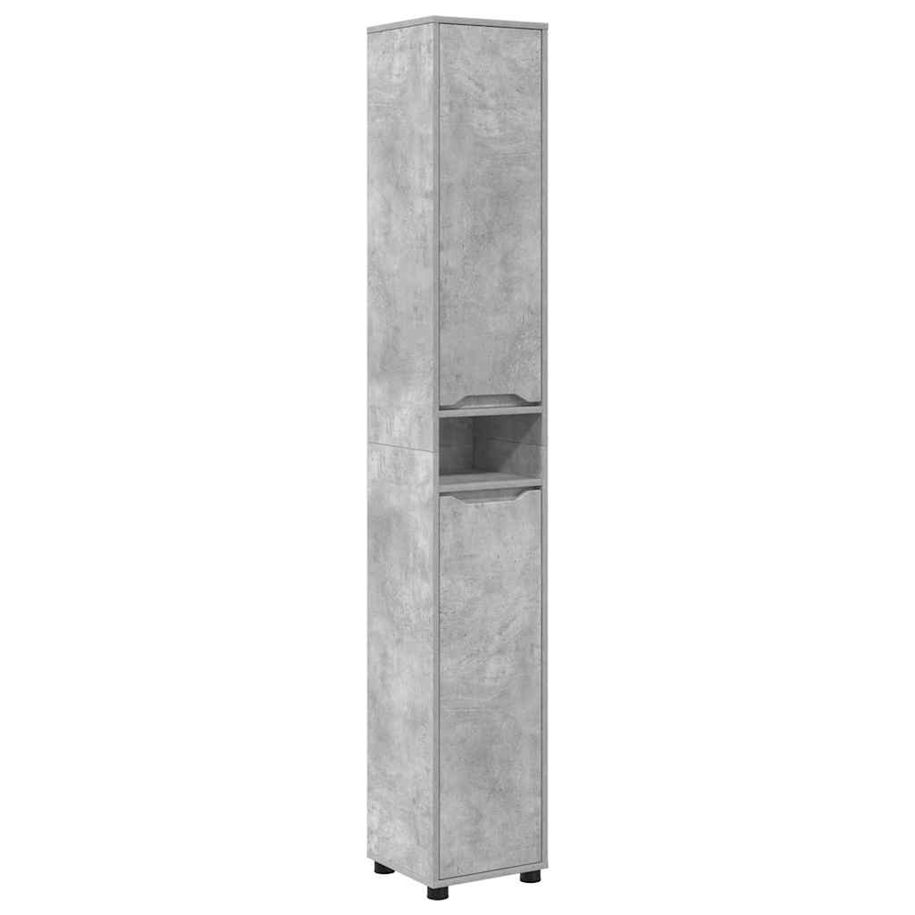 Bathroom Cabinet Concrete Grey 30.5 X 30 X 195 Cm Particleboard