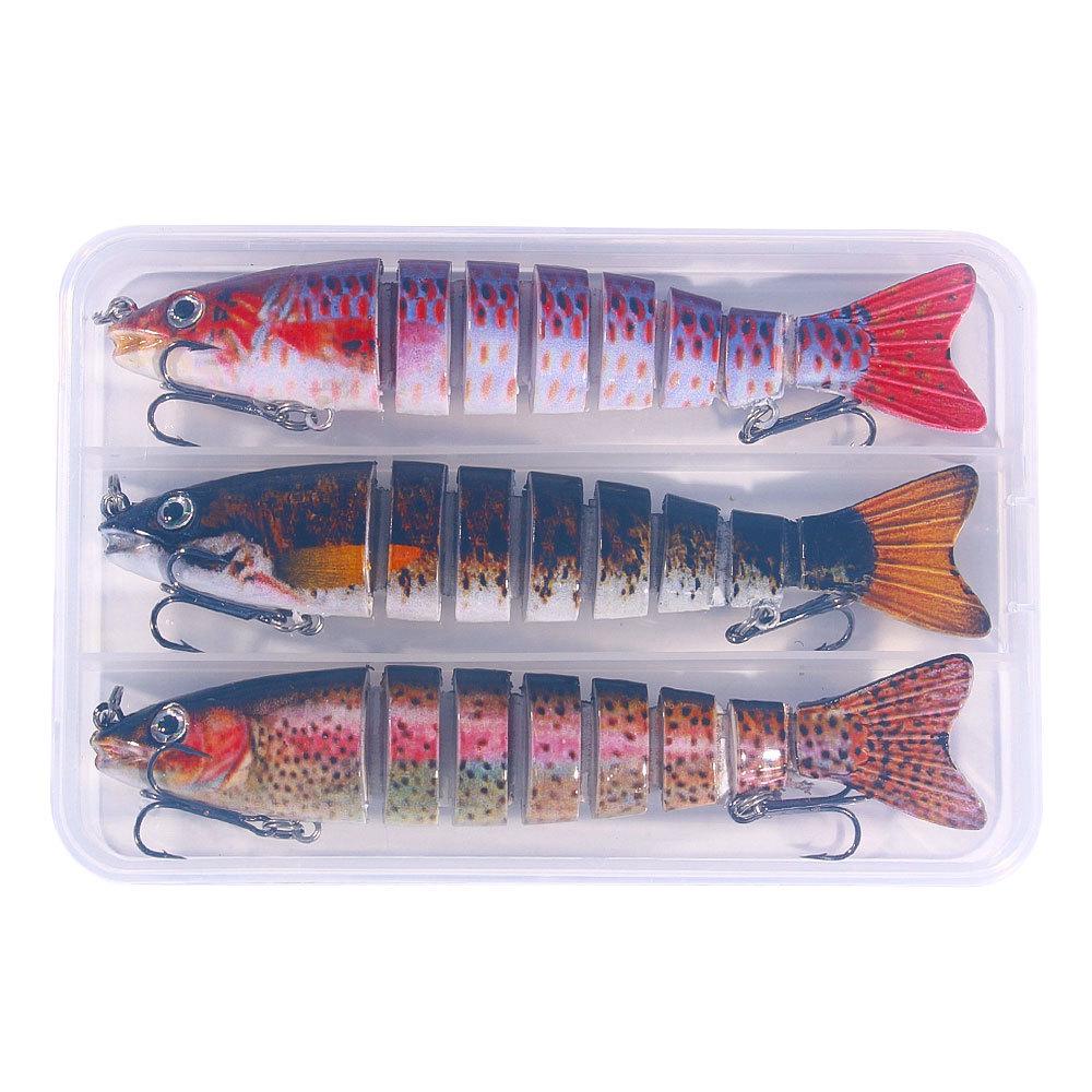 12.8cm-18g Multi-Jointed Bionic Minnow Sinking Lure for Sea Fishing Tackle.