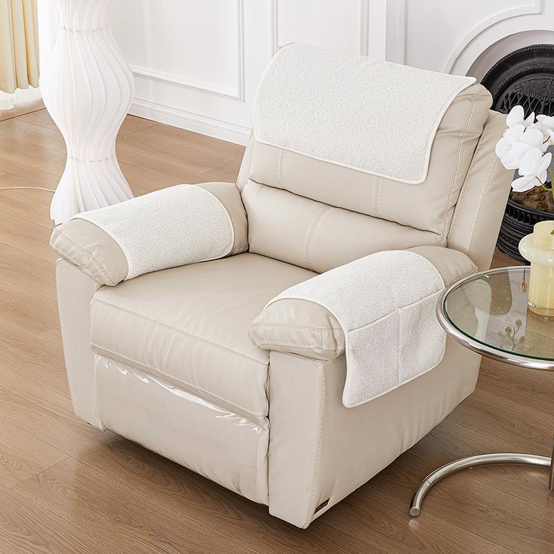 3Pcs Stretchy Fleece Furniture Sofa Armrest Cover With Pockets Sofa Headrest Towel Velvet Non Slip Couch Chair Arm Protector