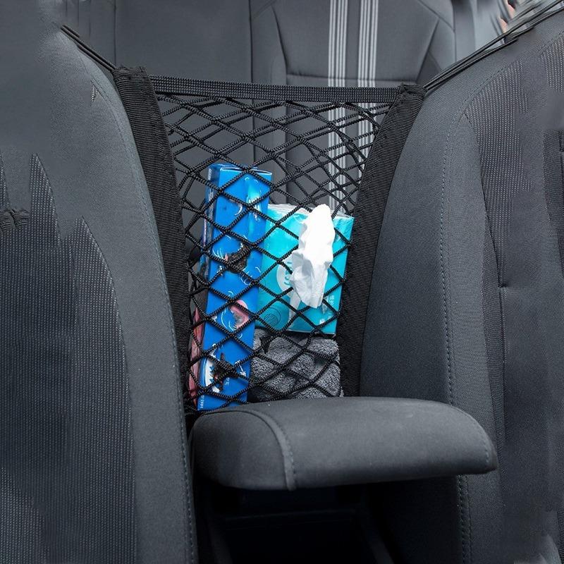 Car Blocking Mesh Auto Seat Seat Back Storage Universal Motorcycle Helmet Luggage Net Car Inter-seat Storage Mesh Pocket