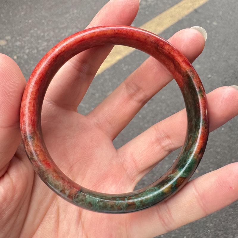 Pink Peach Jade & Purple Sugilite Women's Bangle - Jade Craftsman Live Stream Special