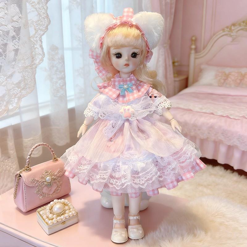 30cm Lolita Doll Outfit Set 6-Point BJD Dolls Clothes Only Non-Plush Toy Girls Ages 4-6