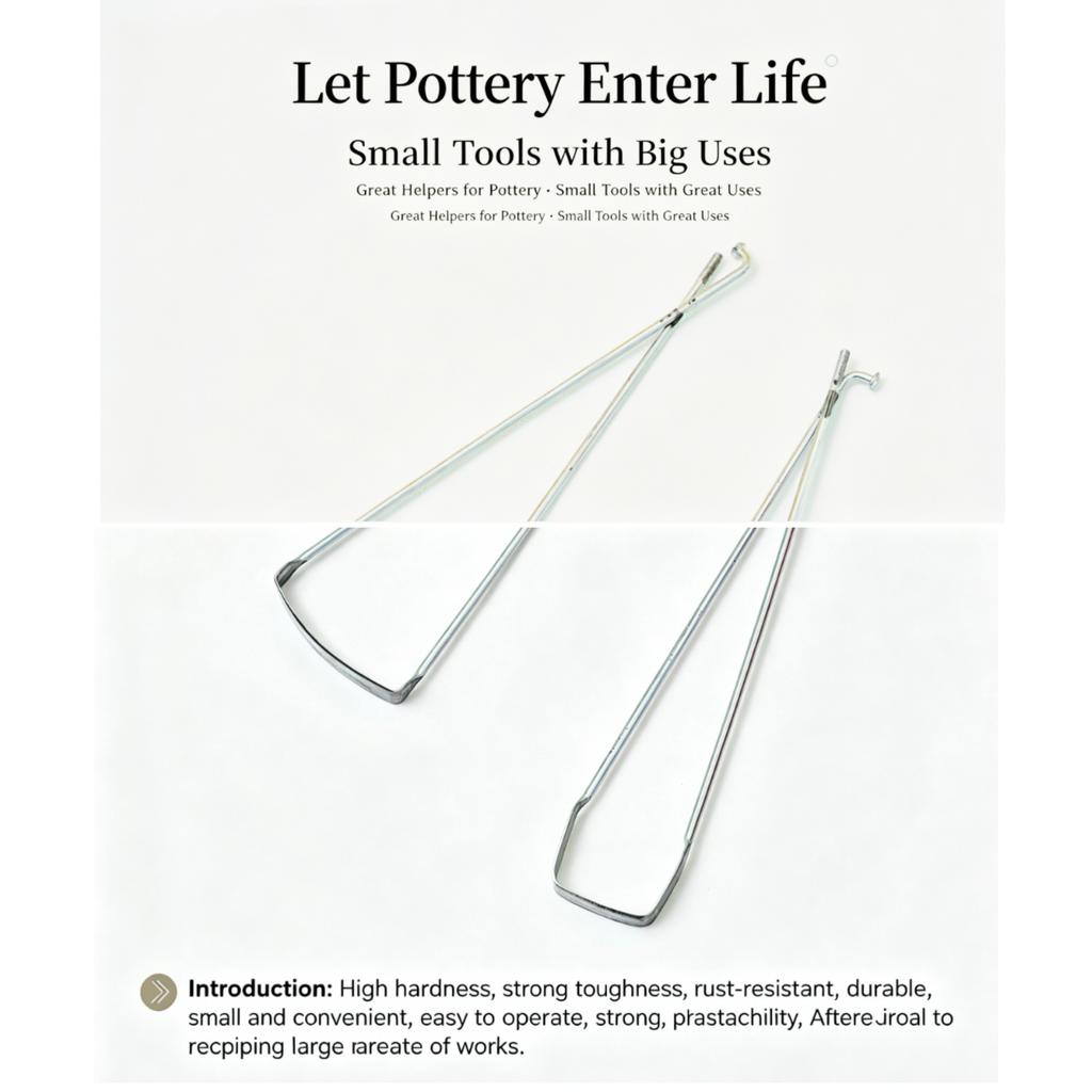 Pottery Fork Trimming Knife Metal Scraping Tool Ceramic Clay Sculpting Trimming Polishing Tool for DIY Handmade Pottery